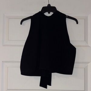 Black Halo Black Halter Crop Top